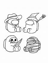 Mummy Witch Cowboy And Maniac Among Us coloring Page sketch template