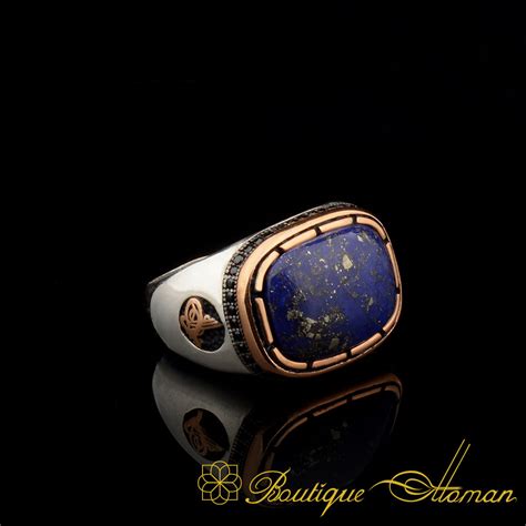 Ala Collection Lapis Lazuli Men Ring | Boutique Ottoman Exclusive