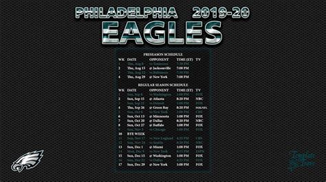 2019-2020 Philadelphia Eagles Wallpaper Schedule