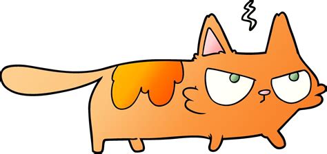 cartoon angry cat 12447867 Vector Art at Vecteezy