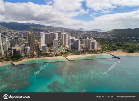 Aerial image of Waikiki Beach Oahu Hawaii Stock Photo by ©felixtm 143261395