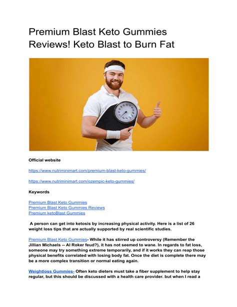 Premium Blast Keto Gummies Reviews