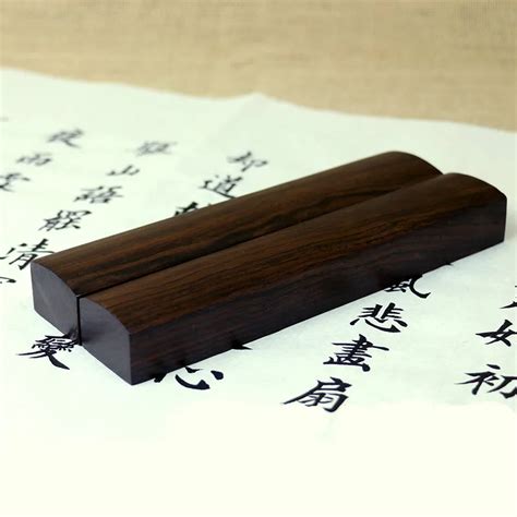 Chinese Style Calligraphy Paperweight Chinese Writing Painting wooden ...