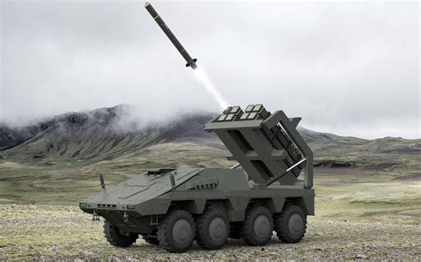 MBDA’s concept for a ground-launched Brimstone missile mounted on Boxer to provide a precision ...