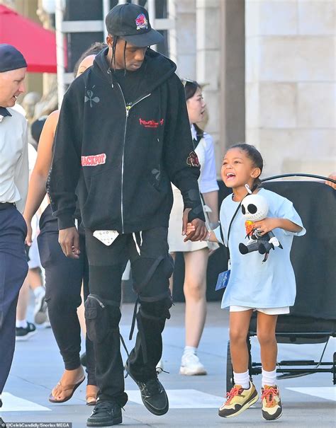 Travis Scott on daddy duty as he takes daughter Stormi, four, to ...