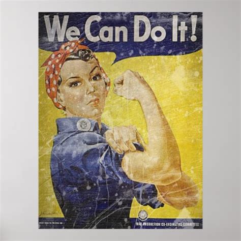 Vintage Rosie The Riveter Poster | Zazzle