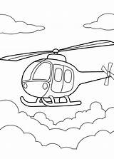 Simple Helicopter Coloring Page  Free Printable sketch template