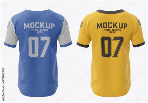 Baseball Jersey Mockup Stock Template | Adobe Stock