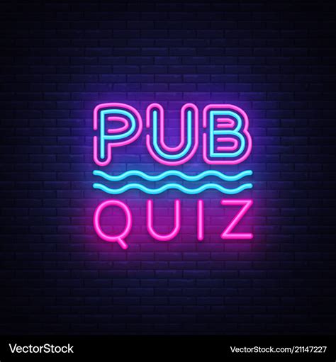 Pub quiz night announcement poster design Vector Image