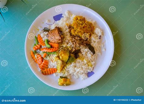 Sri Lankan Rice and Curry Dish Stock Photo - Image of meal, hopper: 110194222