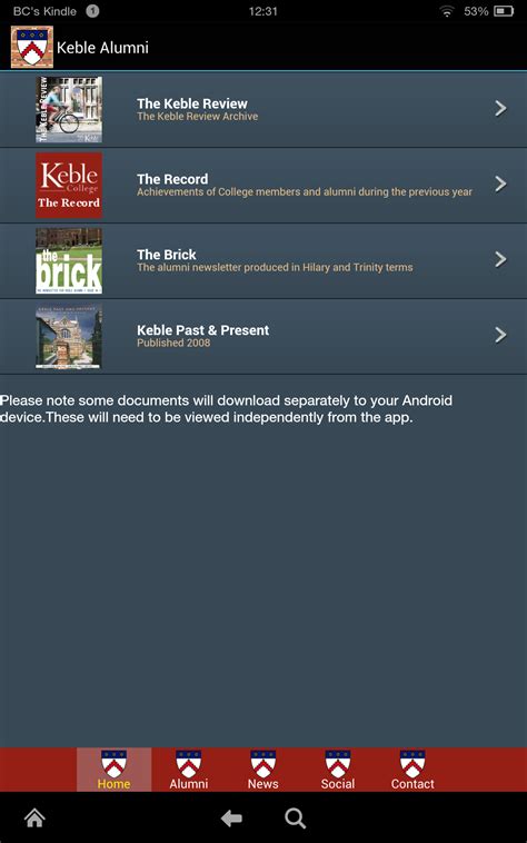 Keble College Alumni - App on Amazon Appstore