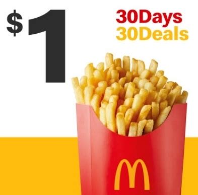 DEAL: McDonald’s - $1 Large Fries on 7 November 2023 (30 Days 30 Deals ...