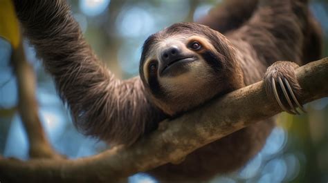 Premium AI Image | A sloth in a tree in costa rica