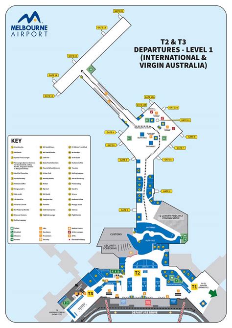 Melbourne Airport (MEL) Terminal Maps, Shops, Restaurants, Food Court 2024