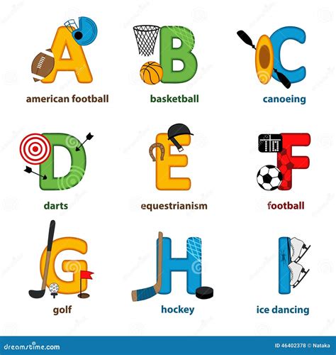 Sport Alphabet Clipart Sports Kids English Alphabet By Clipartfables ...