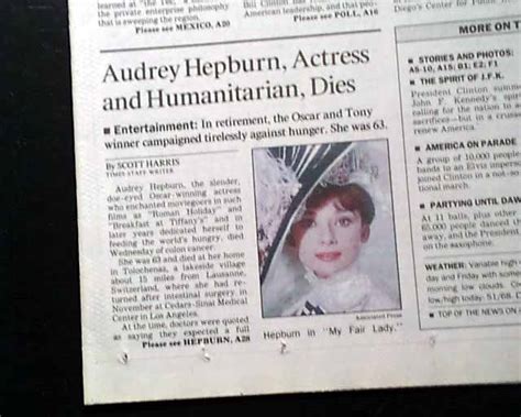 Audrey Hepburn Death Photo