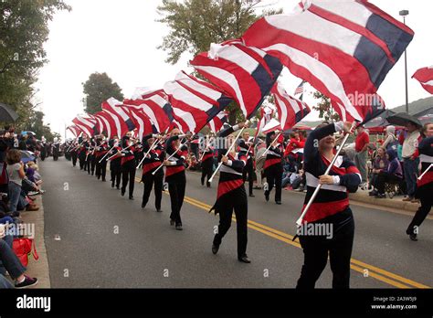 Marching band flags hi-res stock photography and images - Alamy