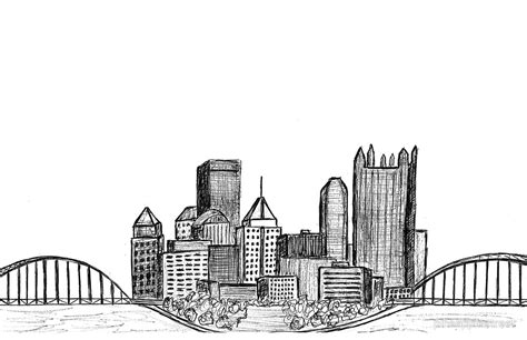 Pittsburgh Skyline Drawing at PaintingValley.com | Explore collection of Pittsburgh Skyline Drawing