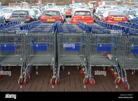 Tesco Shopping Trolley Trolleys High Resolution Stock Photography and ...