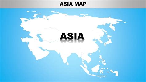 Map Of Asian Continents Powerpoint Slide Clipart Example Of | The Best ...