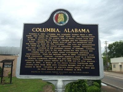 Columbia, Alabama Historical Marker