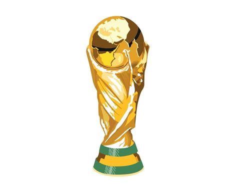 Trophy Mondial Fifa World Cup Football Gold Symbol Champion Vector Abstract Design Illustration ...