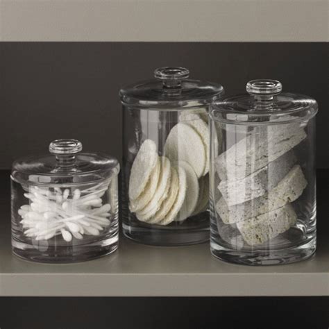 Glass Bathroom Storage Jars – Rispa