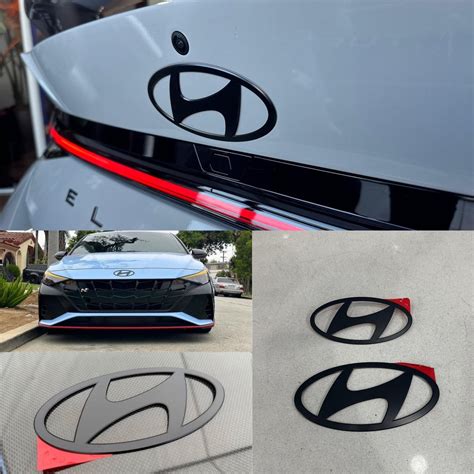 Hyundai Flat Genuine Emblem (Front and Rear) Matte Black : r/ElantraN