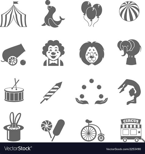 Circus icons set Royalty Free Vector Image - VectorStock