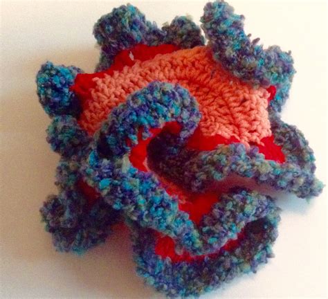 My first crochet hyperbolic plane. Hyperbolic Crochet is the name given to applying a ...