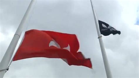 Hong Kong protesters raise black flag in front of Legislative Council ...