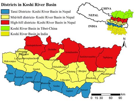 Districts of Koshi River Basin in Nepal. | Download Scientific Diagram