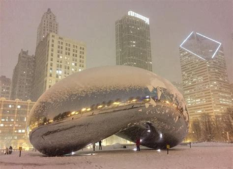 "THE BEAN" on a snowy, winter day here in Chi-Town! | Chicago city, Chicago hotels, Chicago winter