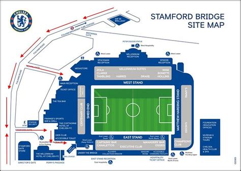 Stamford Bridge - Site map | Stamford bridge, Stadium architecture, Stamford