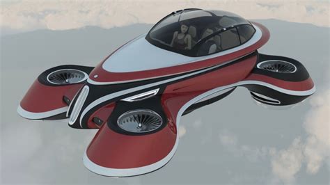 Italian firm Lazzarini Design shows retro flying car concept