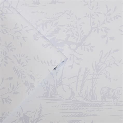 Laura Ashley 8-in Sugared Grey Non-woven Toile 56-sq ft Unpasted Paste ...