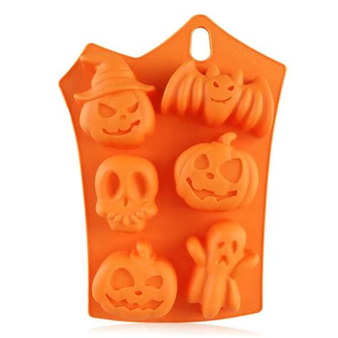 Aliexpress.com : Buy Halloween Silicone 6 Pumpkins Cake Chocolate Fondant Candy Mold Mould ...