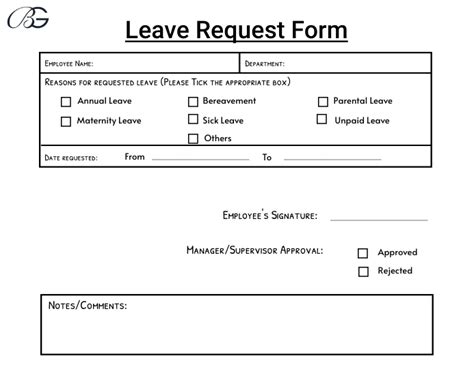 Employee Leave Application Form Template PosterMyWall, 50% OFF