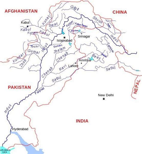 Kabul River Map