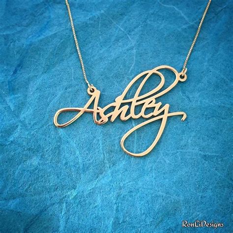 Gold Ashley Necklace Name Chain Necklace That Says Ashley Gold | Etsy