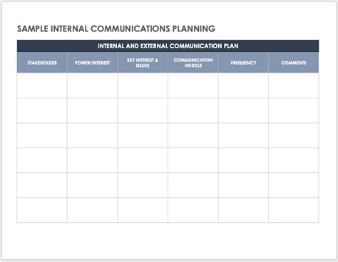 Internal Communication Plan Templates | Smartsheet