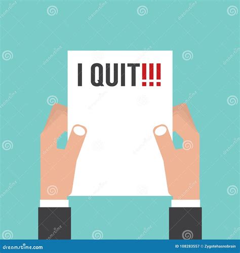 Hand Holding Envelope with Text I Quit Job. Resignation Letter Concept ...