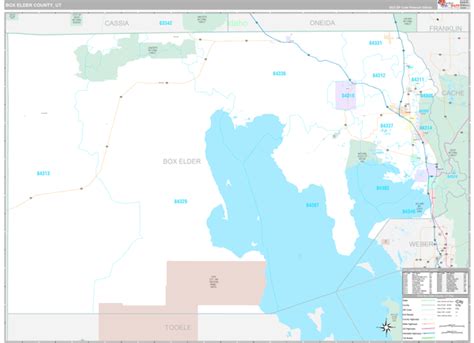 Box Elder County, UT Wall Map Premium Style by MarketMAPS - MapSales