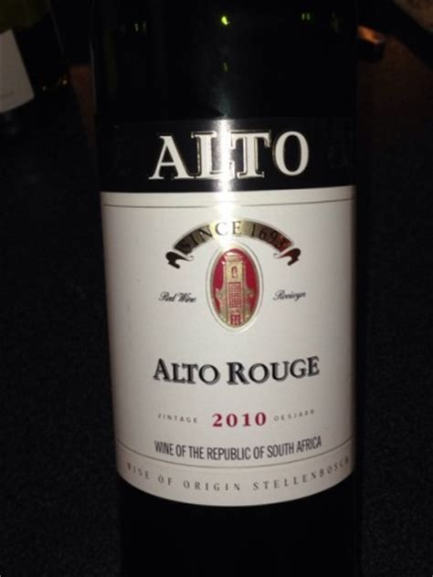 Alto Estate Alto Rouge | Wine Info