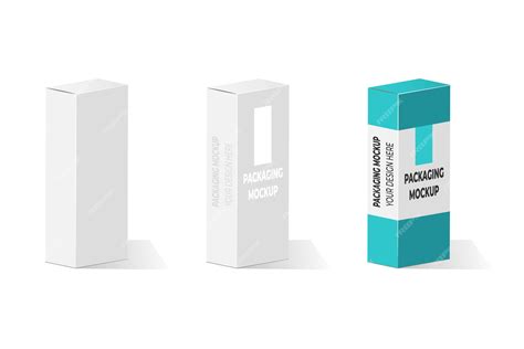 Premium Vector | Box packaging mockup design for product