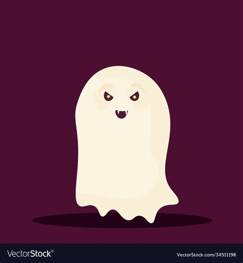 Halloween ghost cartoon Royalty Free Vector Image