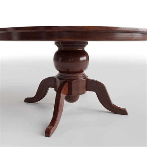 Dark Wood Round Table – iMeshh