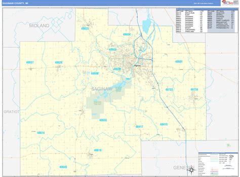 Saginaw County Map