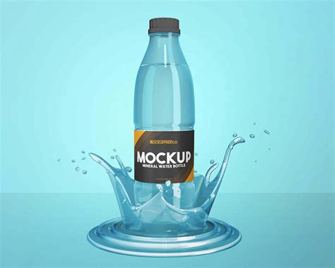 Free Mineral Water Bottle Mockup (PSD)