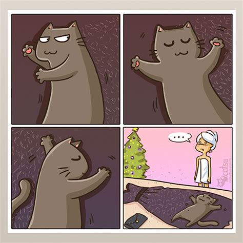 187 Hilarious Comics That Reveal The Reality Of Living With Cats | Bored Panda